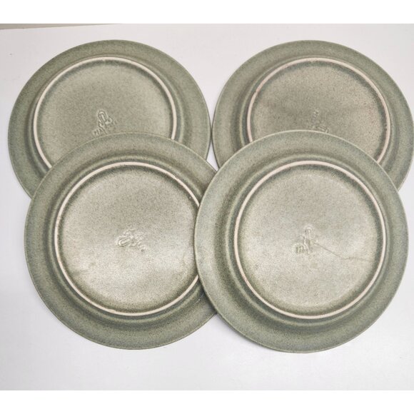 4- Pfaltzgraff Nordic Green 7" Salad Pates Stoneware Vintage 1970's Retro - Picture 3 of 4